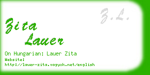 zita lauer business card